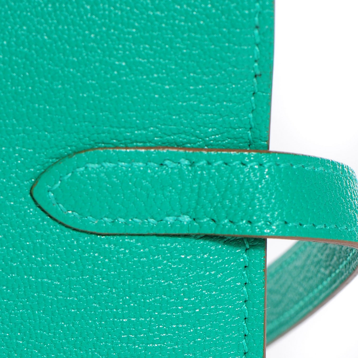 Hermes Chevre Mysore Kelly Longue Wallet Menthe 14 of 16