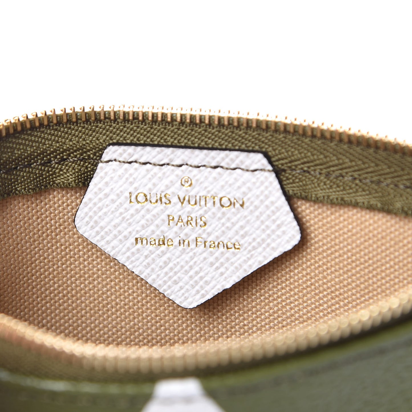 Monogram Giant Micro Pochette Accessories Kaki White