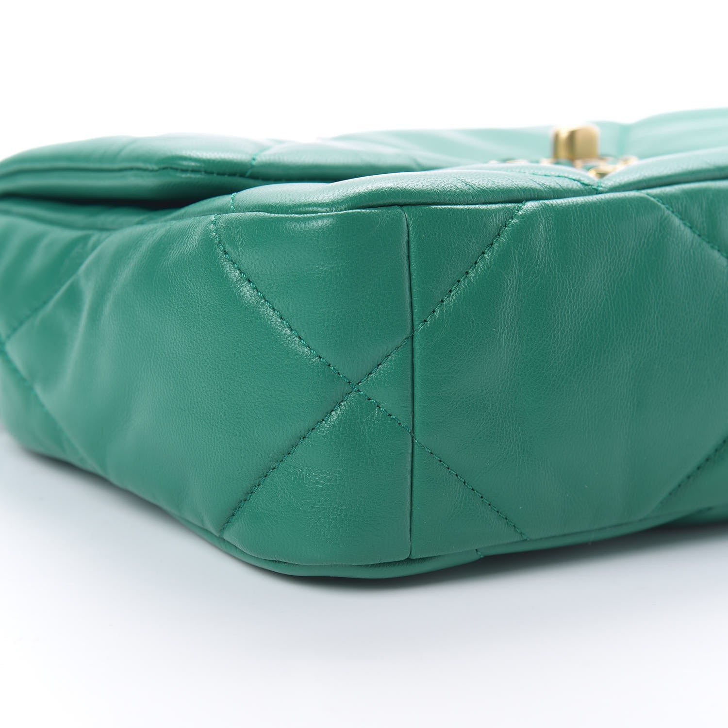 Chanel Lambskin Quilted Medium 19 Flap Green 9 of 11