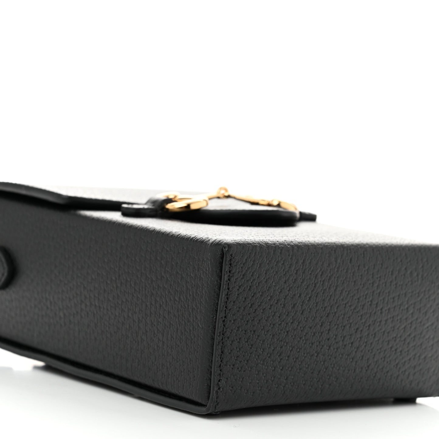 Dollar Calfskin Vertical Horsebit 1955 Crossbody Bag Black