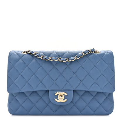 Chanel Caviar Quilted Medium Double Flap Blue 1 of 11