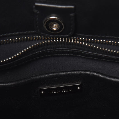 Miu Miu Nappa Matelasse Tote Black 6 of 10