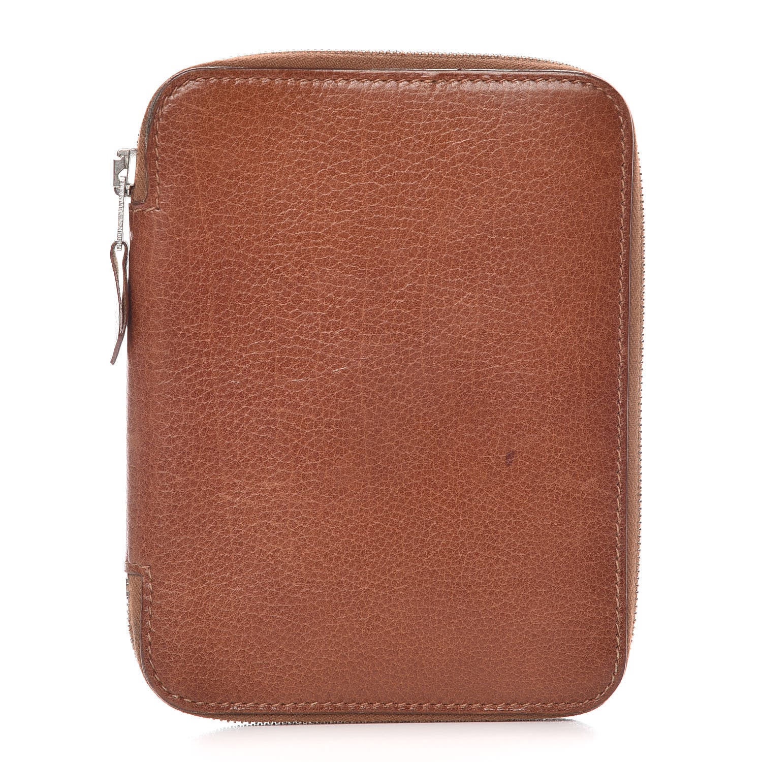 Hermes Veau Rodeo Globe Trotter Zip Agenda PM Gold 1 of 10
