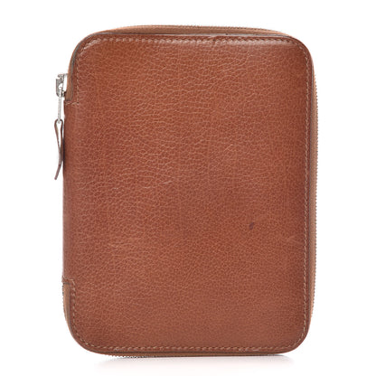 Hermes Veau Rodeo Globe Trotter Zip Agenda PM Gold 1 of 10