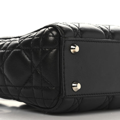 Christian Dior Lambskin Cannage Mini Lady Dior Black 9 of 14