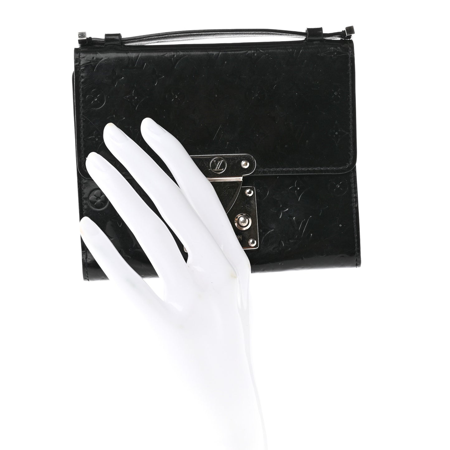 Vernis Glace Anouchka PM Wallet Black
