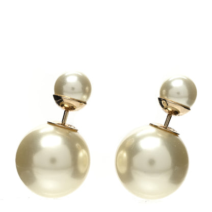 Christian Dior Pearl Mise En Dior Tribal Earrings Gold 1 of 4
