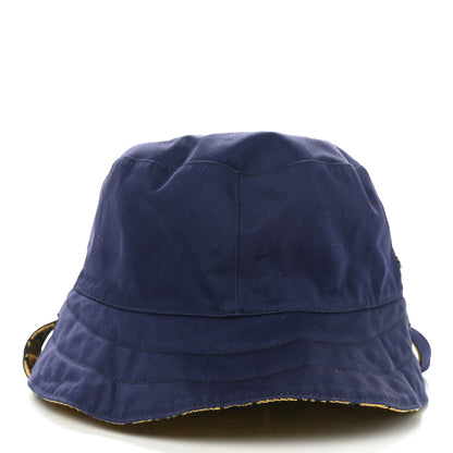 Gucci Monogram Multicolor Reversible Self-Tie Bucket Hat XL Yellow Blue 14 of 15