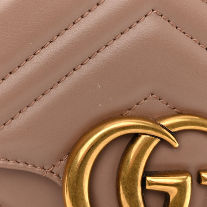 Gucci Calfskin Matelasse Small GG Marmont Top Handle Shoulder Bag Porcelain Rose 10 of 10