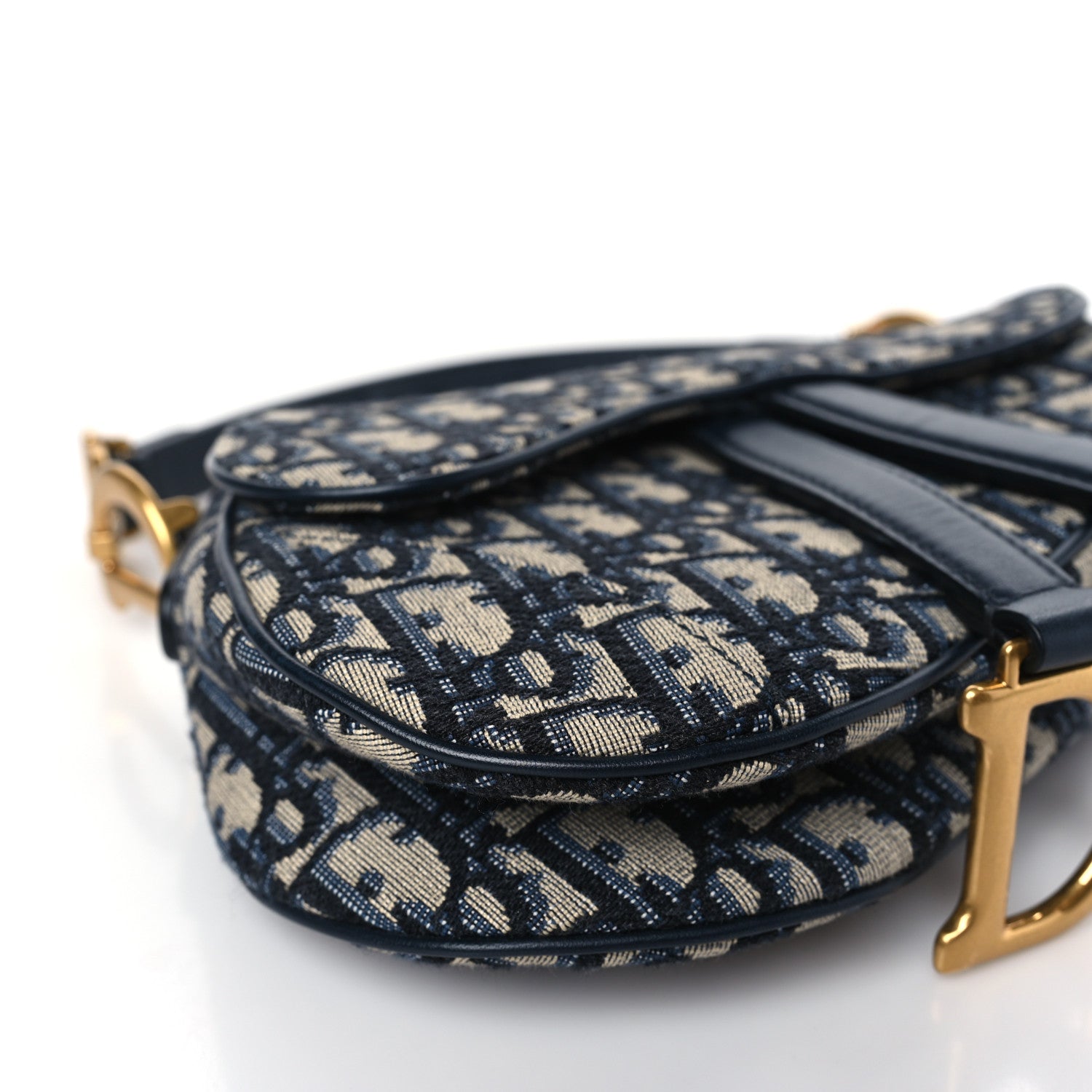 Christian Dior Oblique Mini Saddle Bag Blue 8 of 8