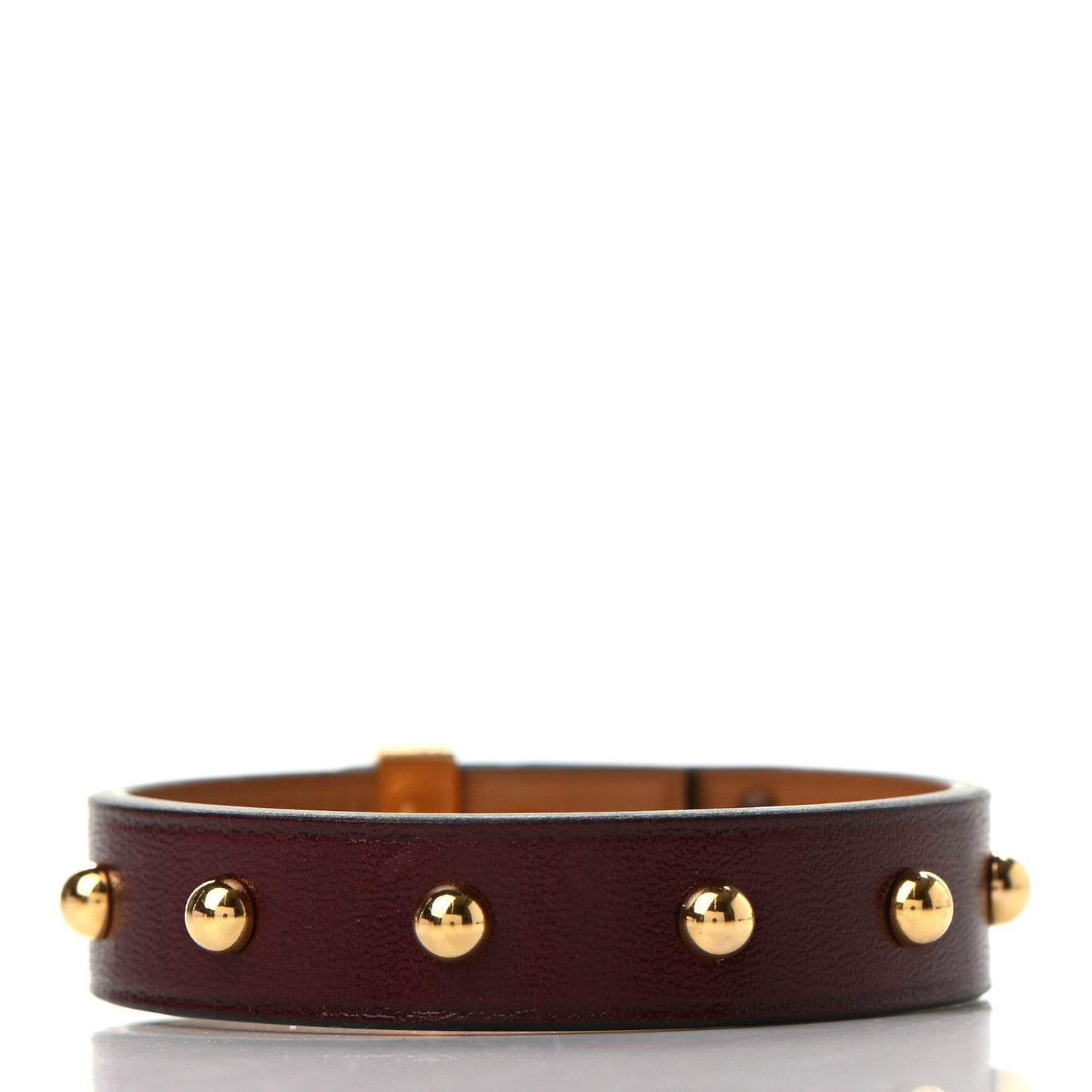 Box Mini Dog Clous Ronds Bracelet T1 Rouge H