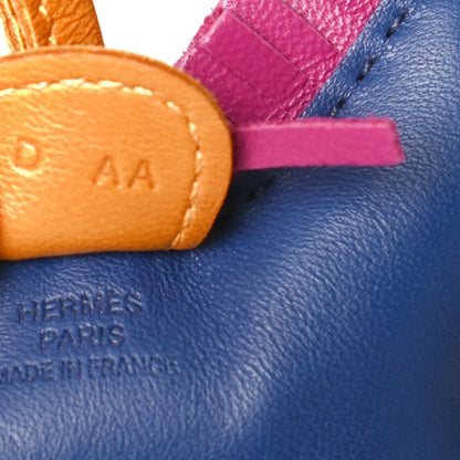 Hermes Milo Lambskin Grigri Rodeo Horse Bag Charm PM Bleu Saphir Rose Pourpre Bouton D'Or 3 of 3