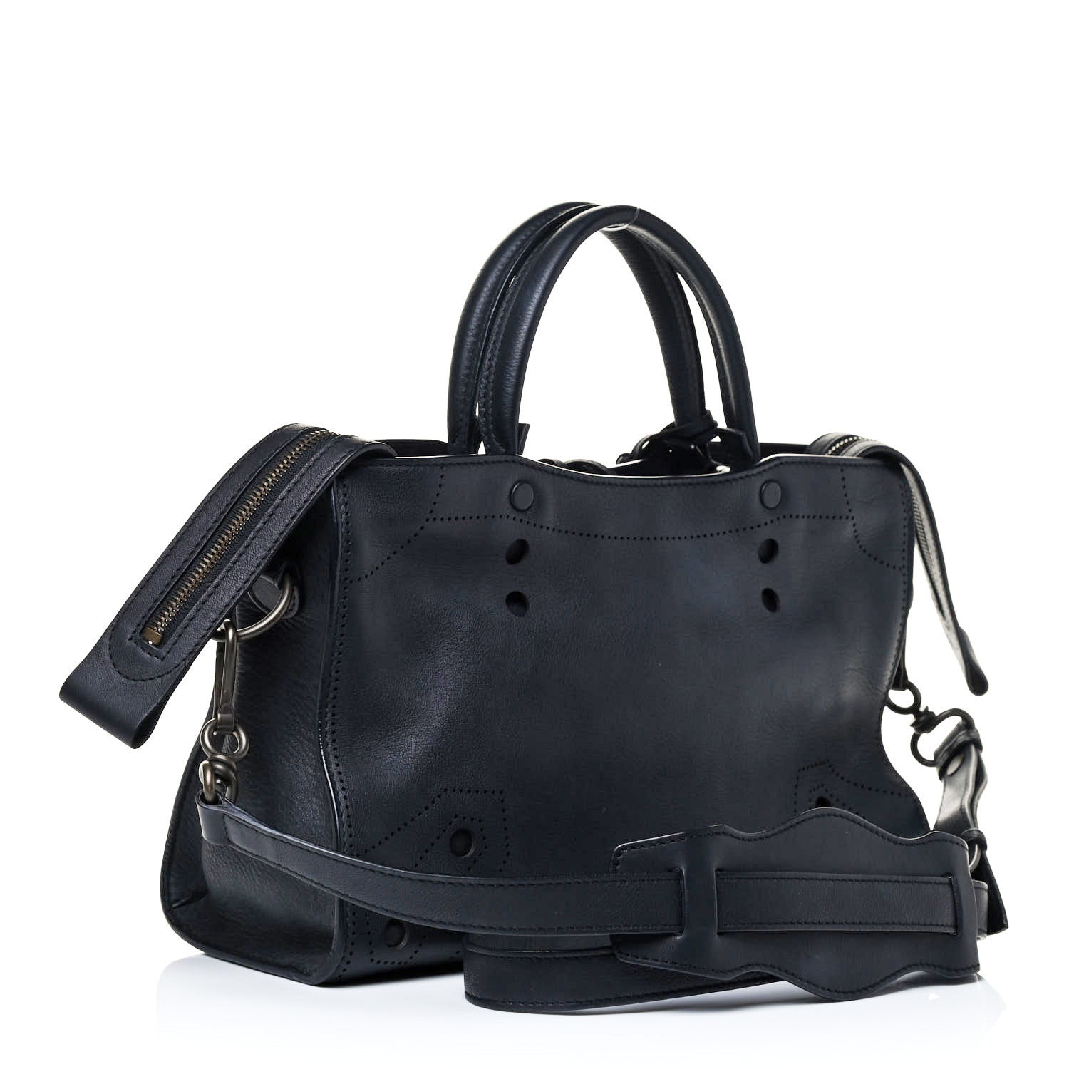 Balenciaga Veau Soyeux Perforated Blackout Hardware S City Black 3 of 9