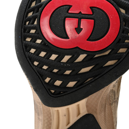 Gucci Ultralight Plume Calfskin Monogram Printed Womens Gucci Run Sneakers 38 Beige Ebony 12 of 12