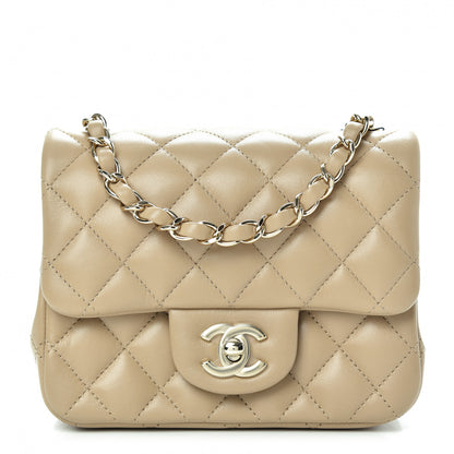 Chanel Lambskin Quilted Mini Square Flap Beige 1 of 10