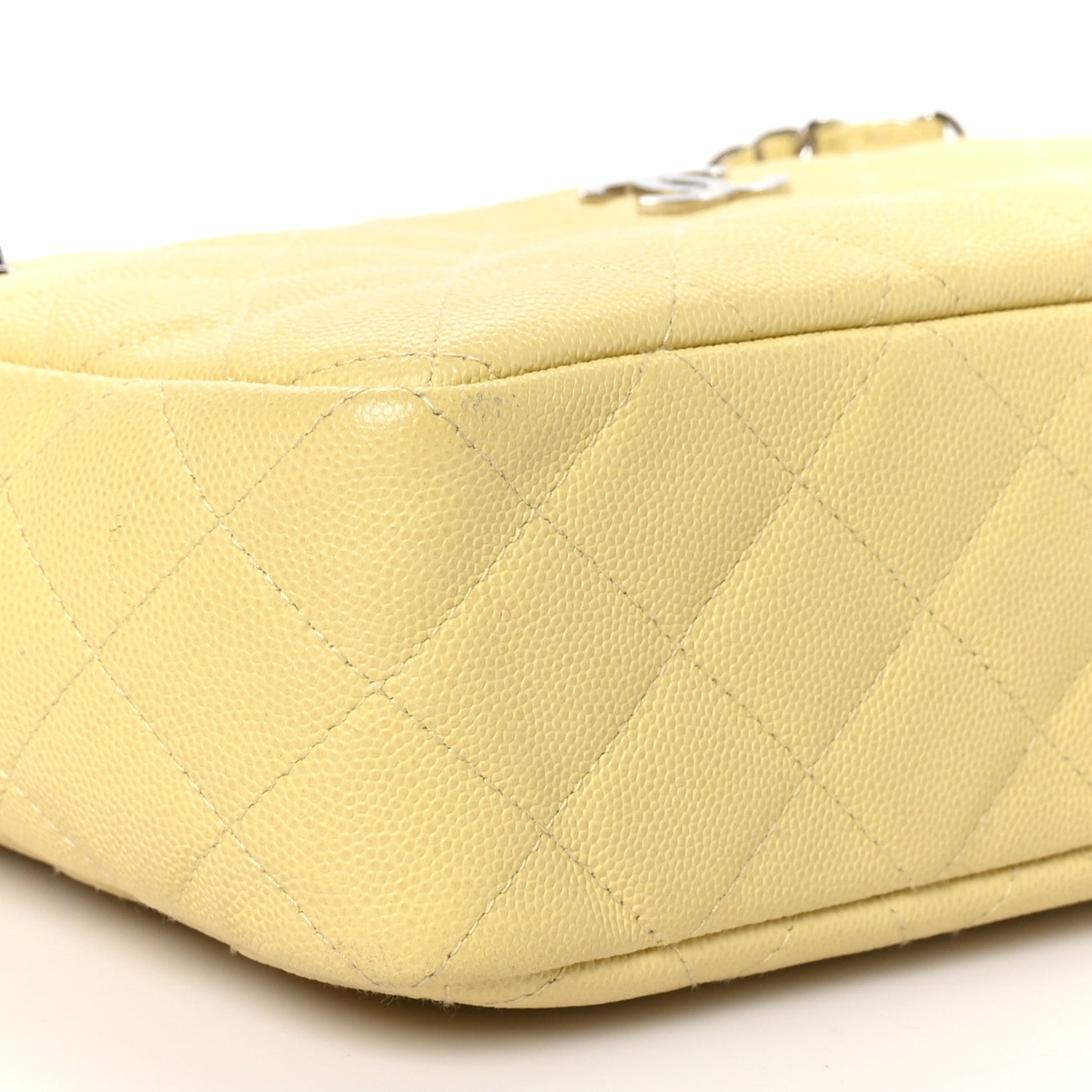 Chanel Caviar Quilted Timeless Camera Case Yellow 9 of 10