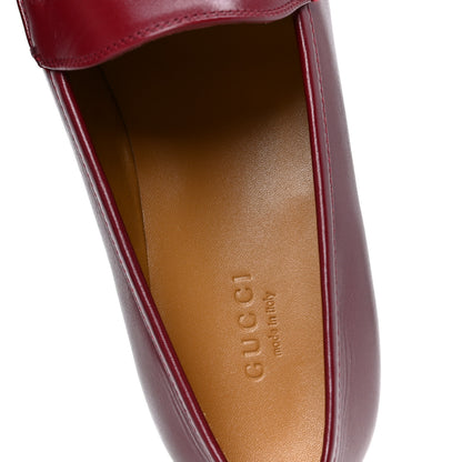 Gucci Betis Glamour Calfskin Womens Jordaan Loafers 39.5 Rosso Ancora 7 of 10