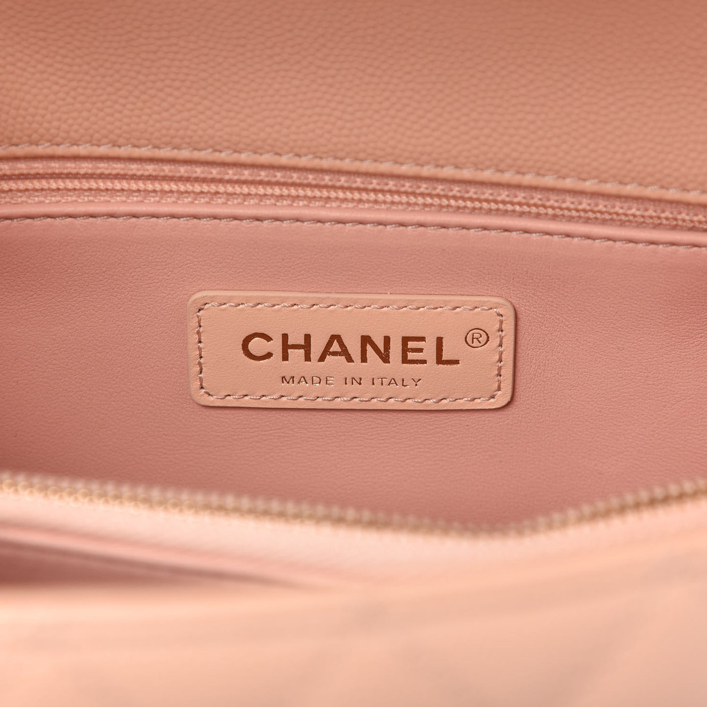 Caviar Quilted Small Coco Handle Flap Light Pink