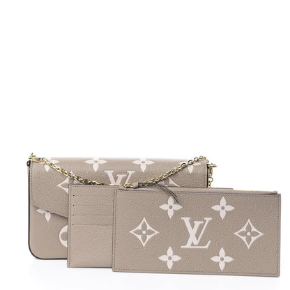 Louis Vuitton Empreinte Monogram Giant Felicie Pochette Tourterelle Creme 3 of 14
