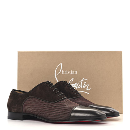 Christian Louboutin Calfskin Veau Velours Mens Greggo Flat Oxfords 43 Amara 43 Cosme 9 of 9
