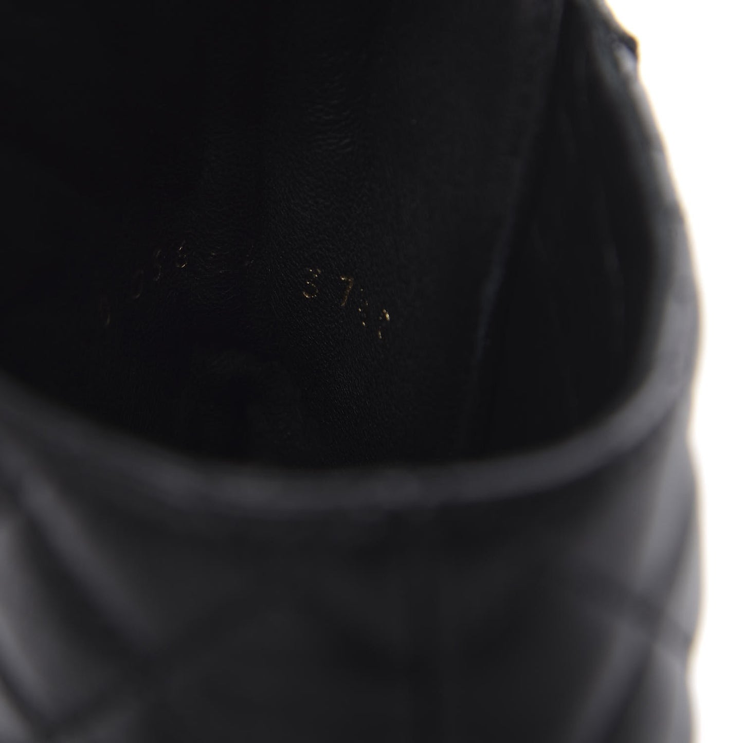 Lambskin Calfskin Quilted Lace Up Combat Boots 37.5 Black