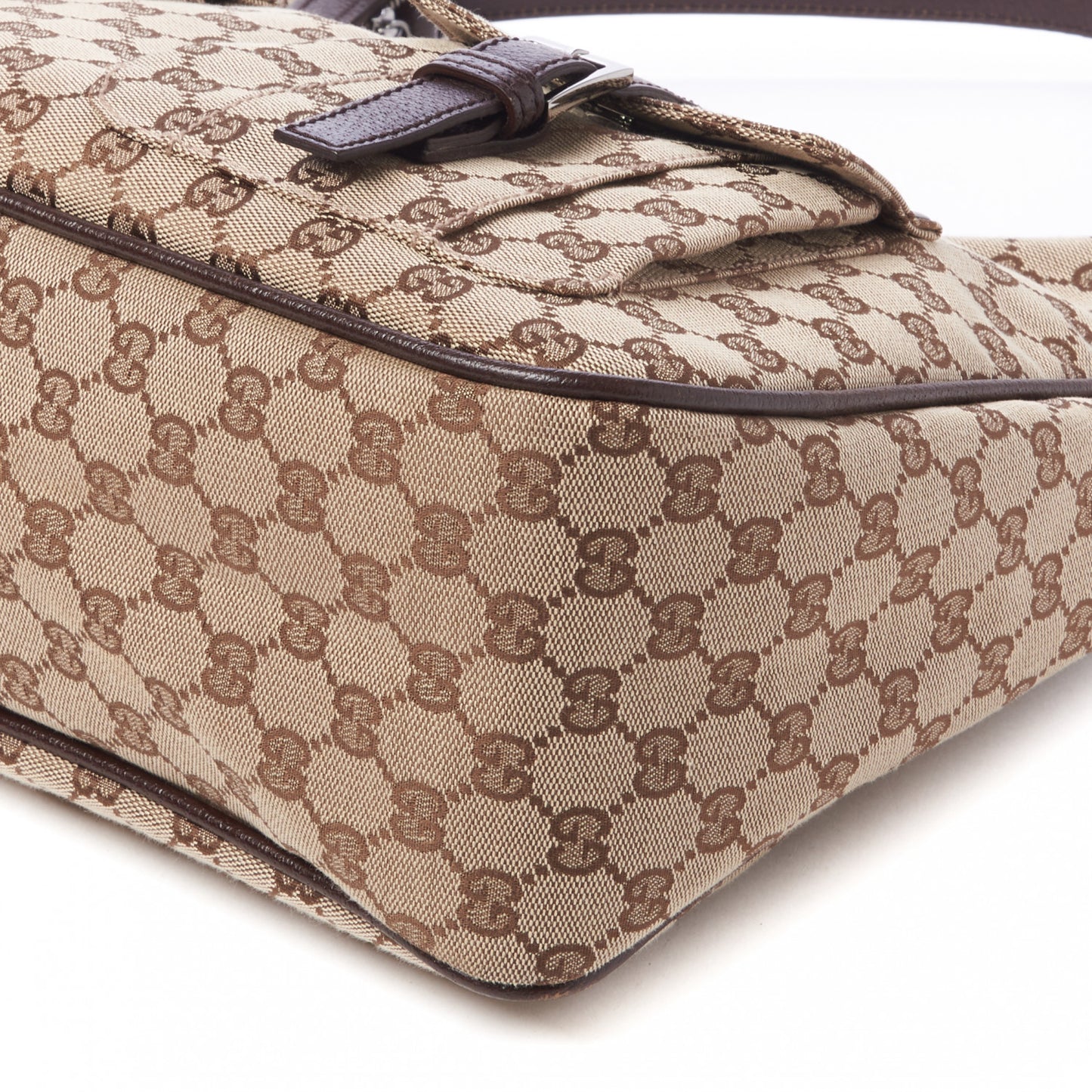 Monogram Front Pocket Hobo Dark Brown