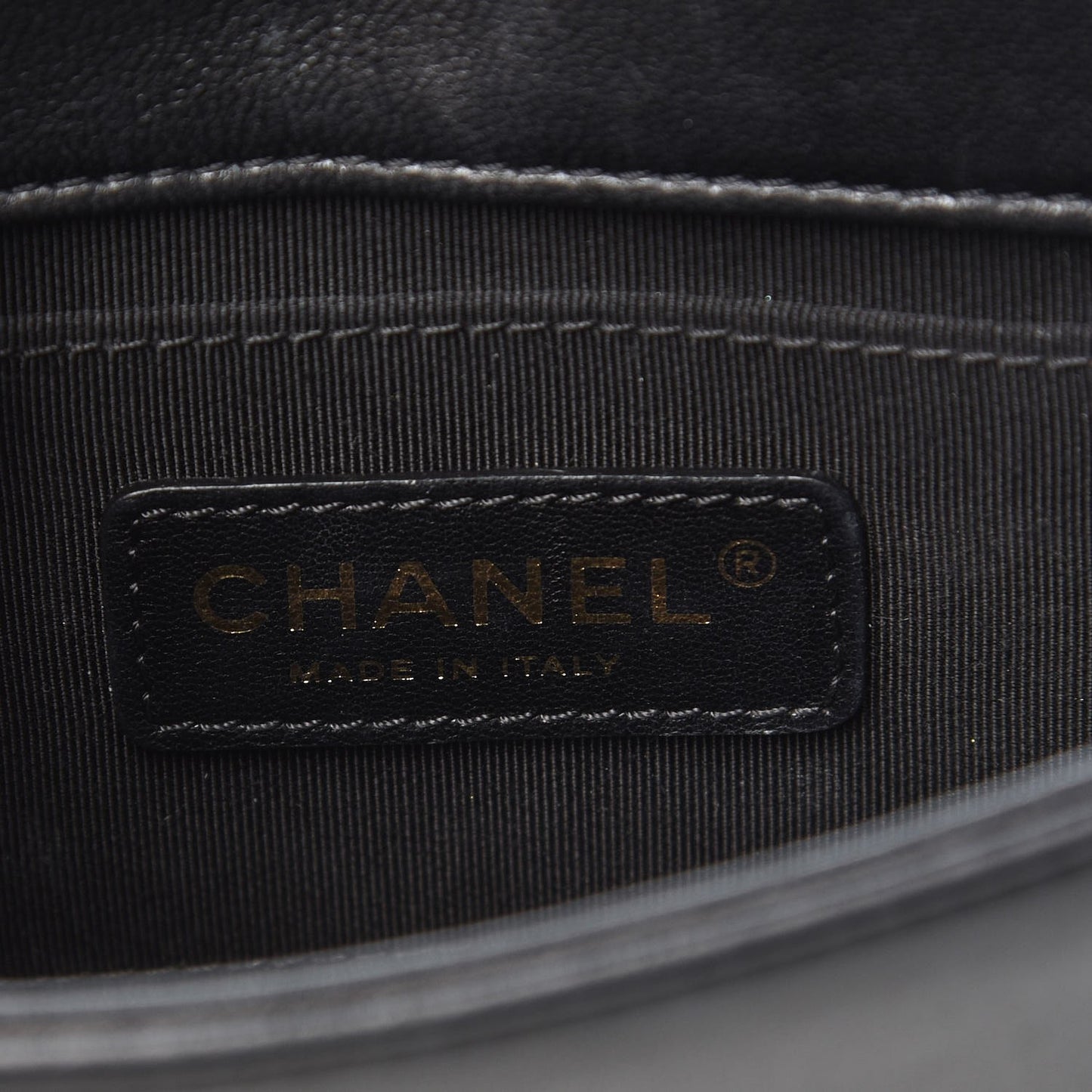 Lambskin Quilted Boy Brick Studded Flap Black