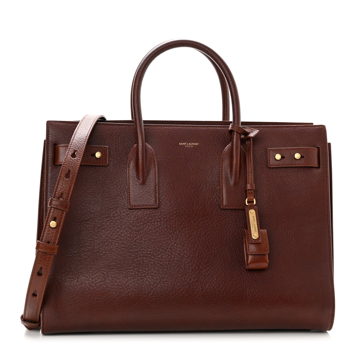 Grained Calfskin Medium Supple Sac De Jour Dark Brown