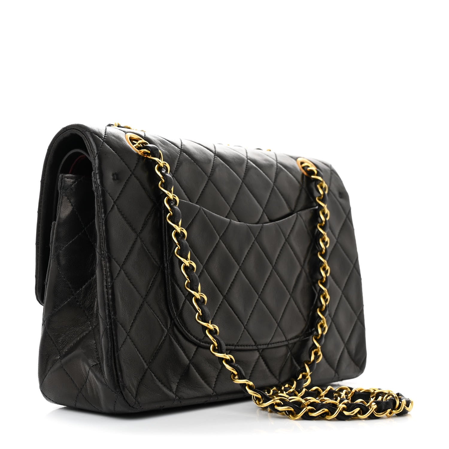 Chanel Lambskin Quilted Medium Double Flap Black 3 of 15