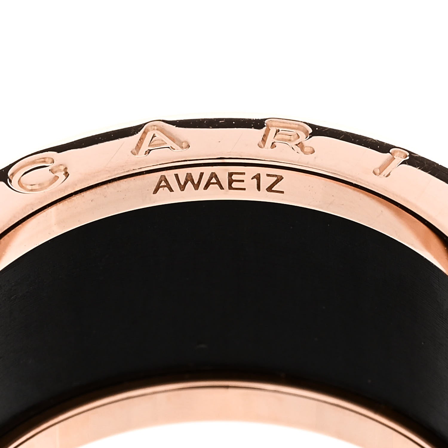Bulgari 18K Rose Gold Black Ceramic B.Zero1 Four-Band Ring 5 of 7