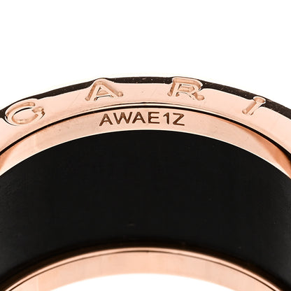 Bulgari 18K Rose Gold Black Ceramic B.Zero1 Four-Band Ring 5 of 7