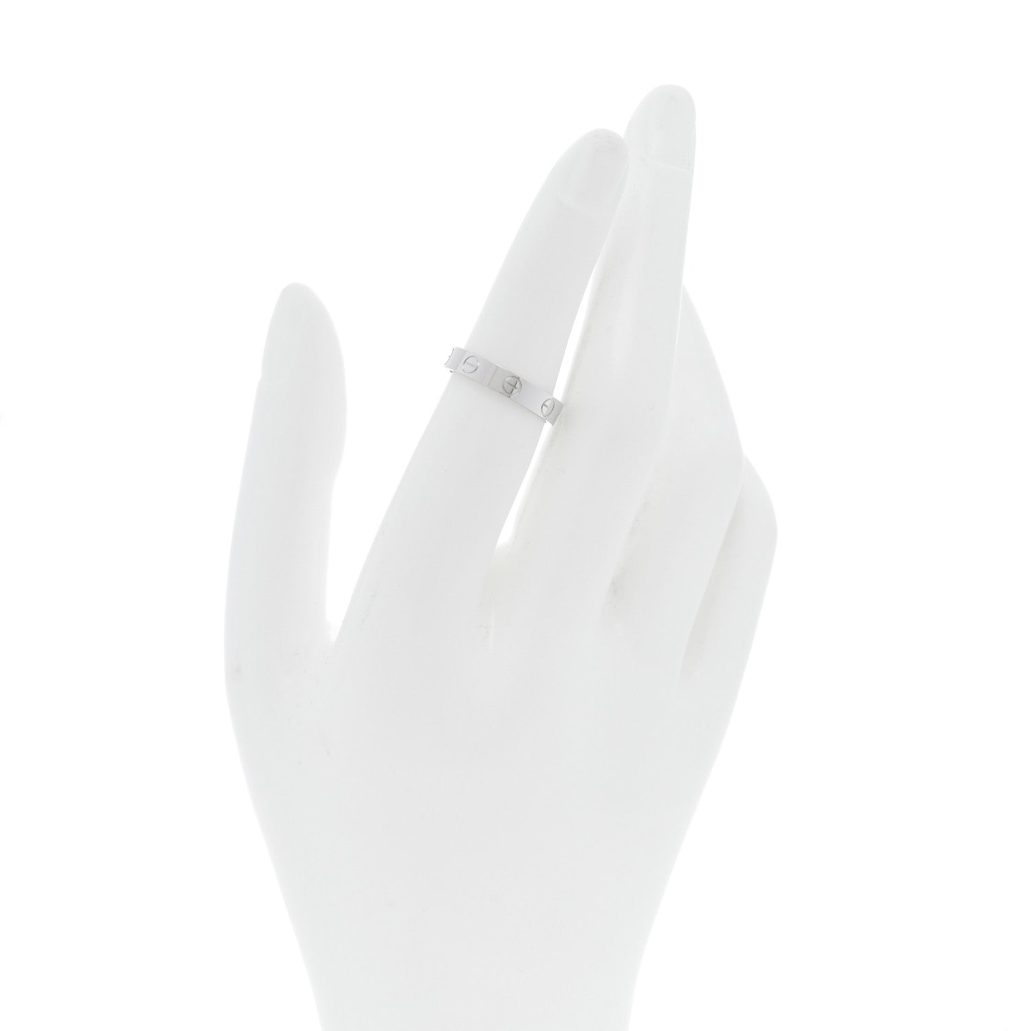 Cartier 18K White Gold 3.5mm LOVE Wedding Band Ring 51 5.75 2 of 5