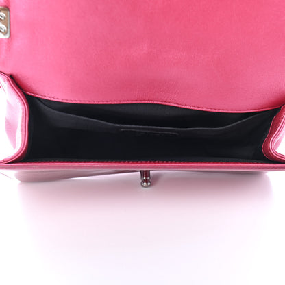 Chanel Metallic Patent Calfskin Quilted Medium Boy Flap Pink 5 of 19