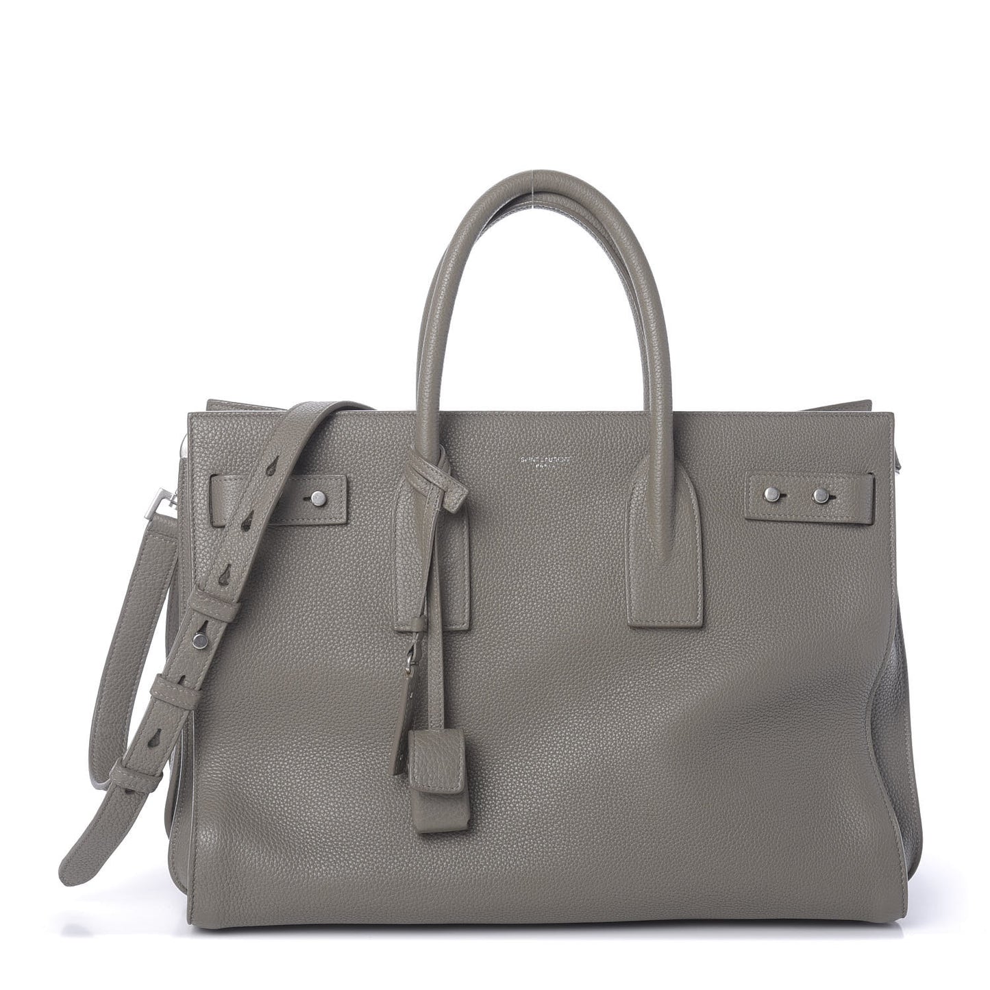 Grained Calfskin Medium Supple Sac De Jour Kaki Militaire