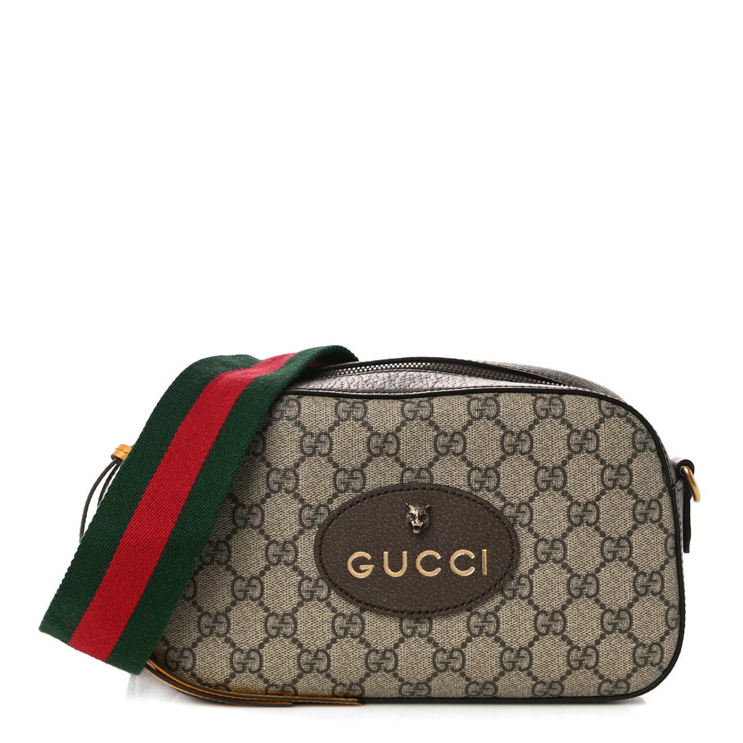 GG Supreme Monogram Web Neo Vintage Shoulder Bag Beige New Acero Crop