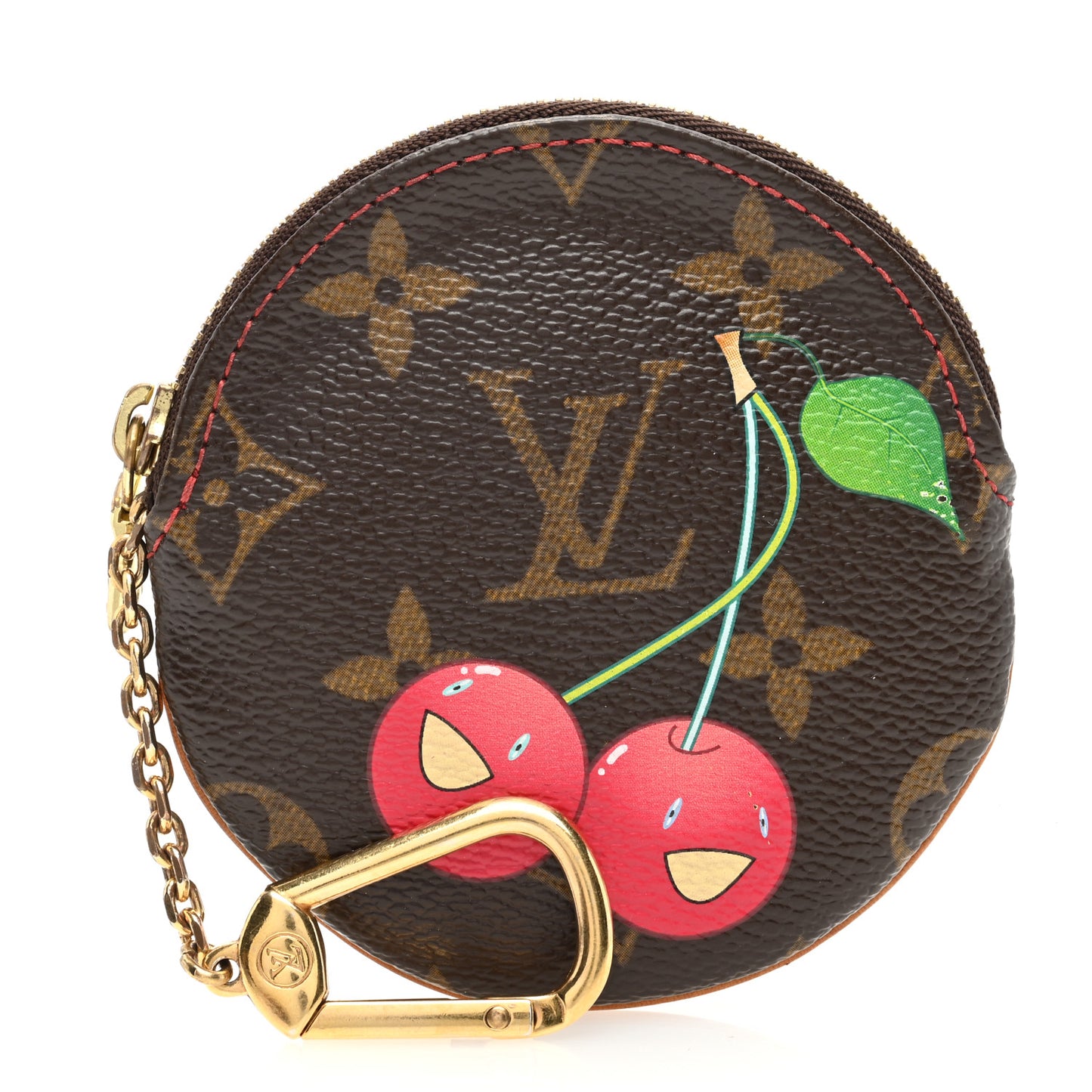 Monogram Cerises Round Coin Purse