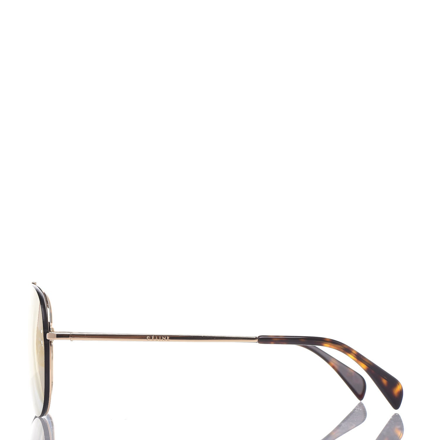 Celine Acetate Mirror Aviator Sunglasses CL41391/S Gold Grey 3 of 6