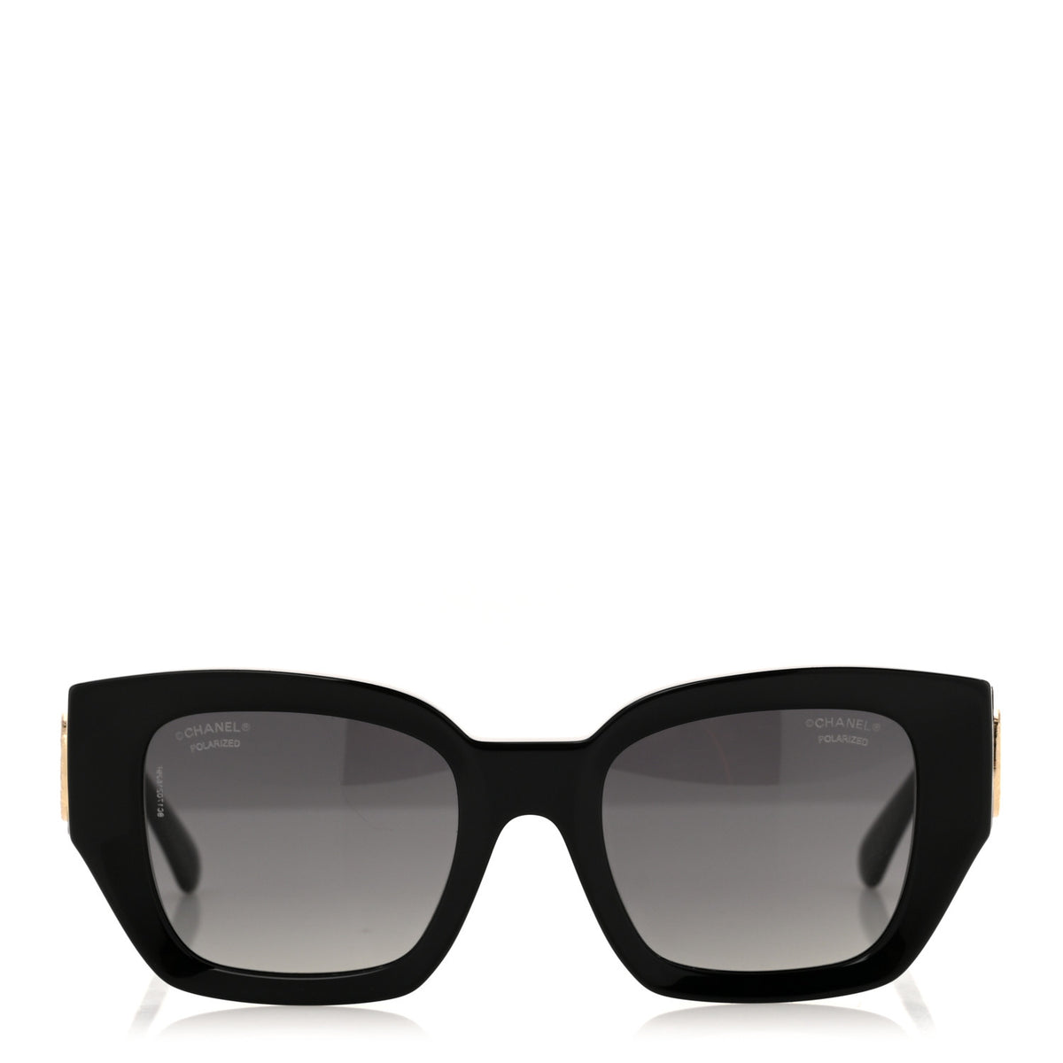 Chanel Acetate Polarized Square Sunglasses 5506 Black 2 of 7