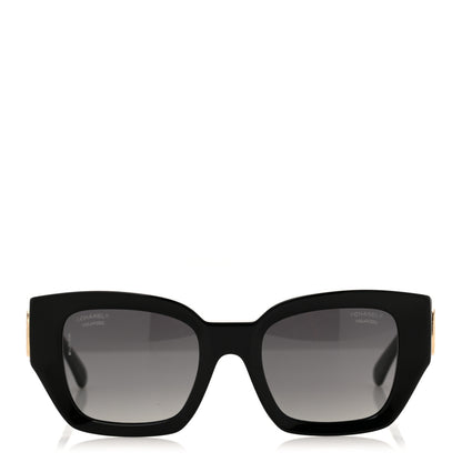 Chanel Acetate Polarized Square Sunglasses 5506 Black 2 of 7