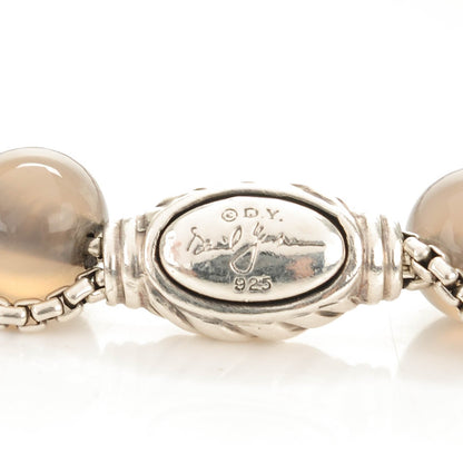 David Yurman Sterling Silver Moonstone Spiritual Beads 8mm Bracelet Grey 4 of 5