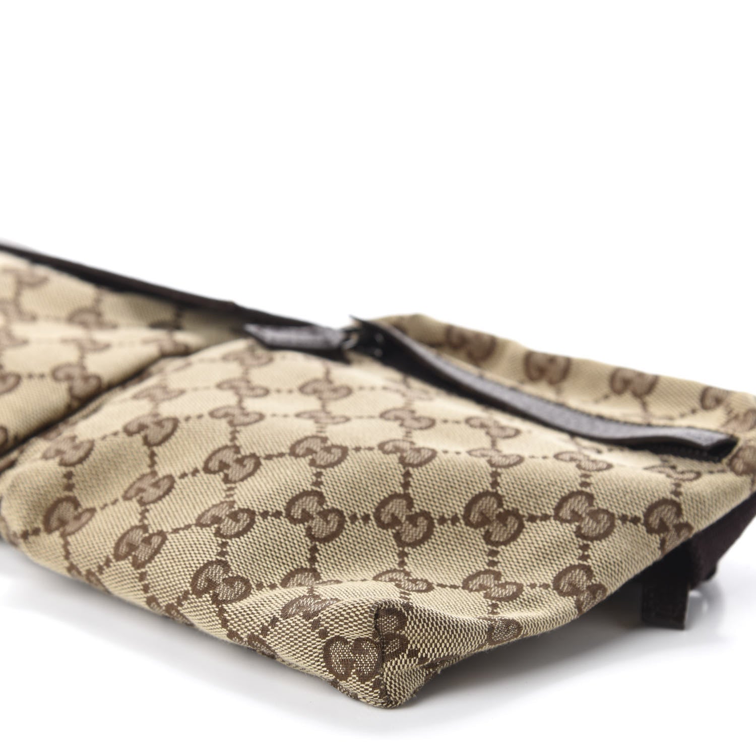 Gucci GG Monogram Web Double Pocket Belt Bag Dark Brown 8 of 12