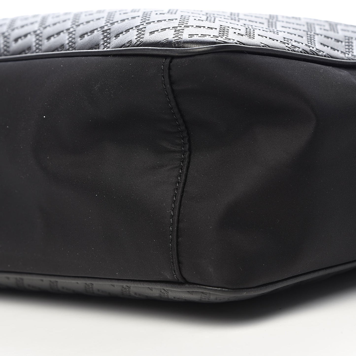 Calfskin Nylon Medusa Lifestyle Tote Black