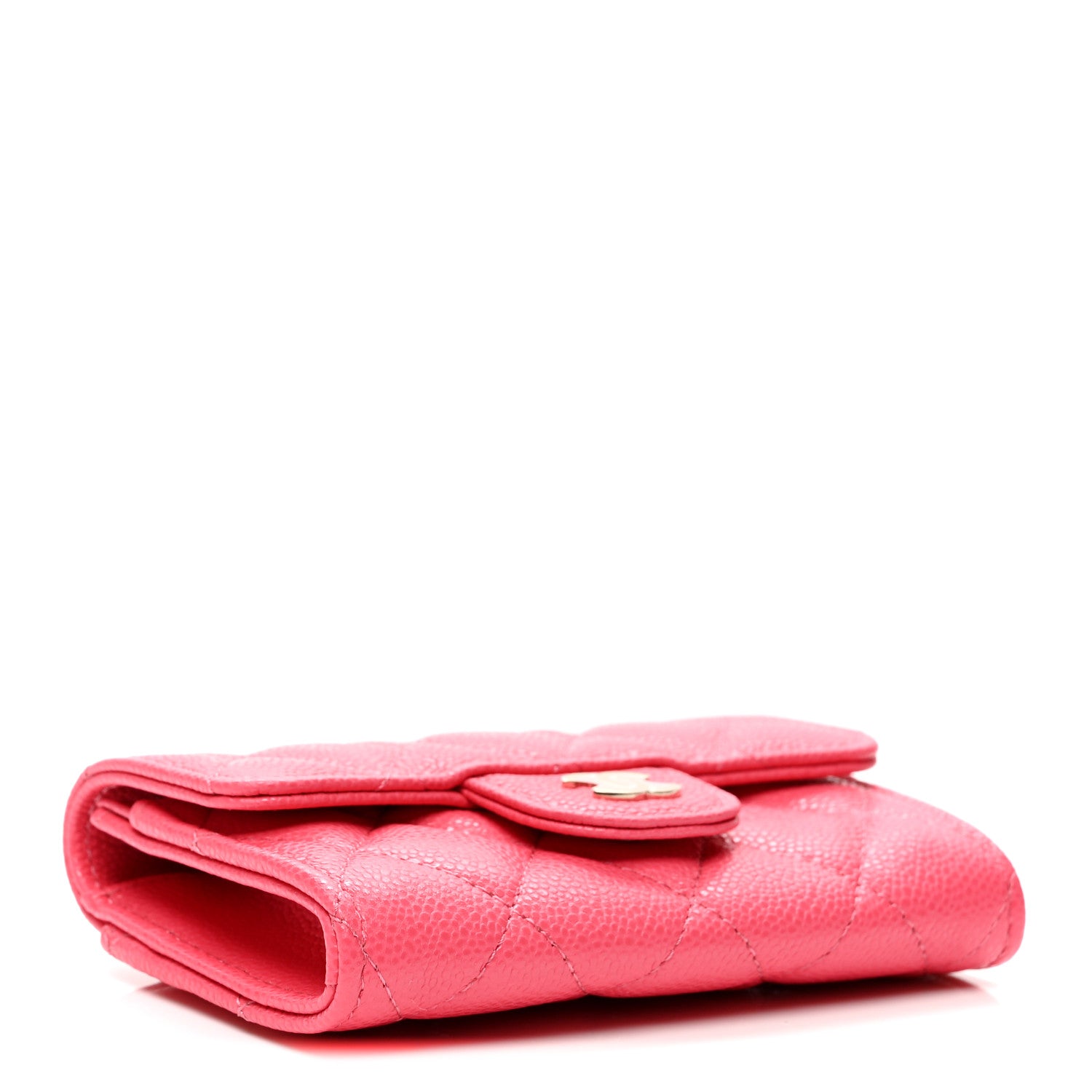 Chanel Caviar Quilted Flap Card Holder Wallet Pink 4 of 8