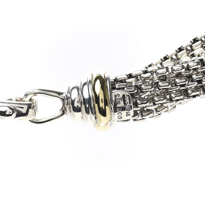 David Yurman Sterling Silver 18K Yellow Gold Pearl Black Onyx Multi Strand Necklace 5 of 5