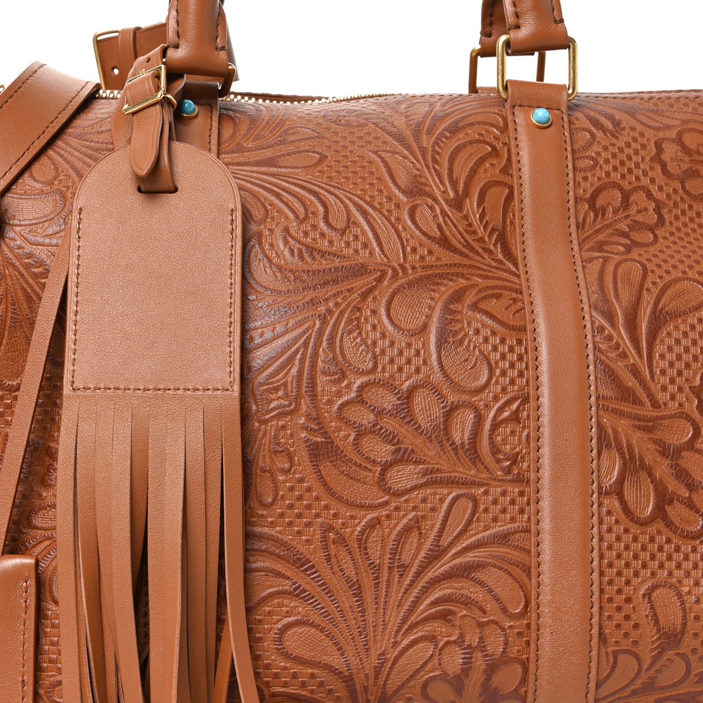 Supple Calfskin Embossed Virginia Cowboy Bandouliere 50 Brown