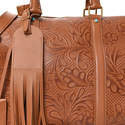 Louis Vuitton Supple Calfskin Embossed Virginia Cowboy Bandouliere 50 Brown 6 of 8