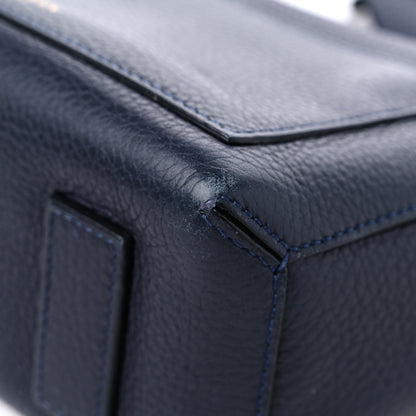 Lanvin Grained Calfskin Box Messenger Bag Navy 10 of 18