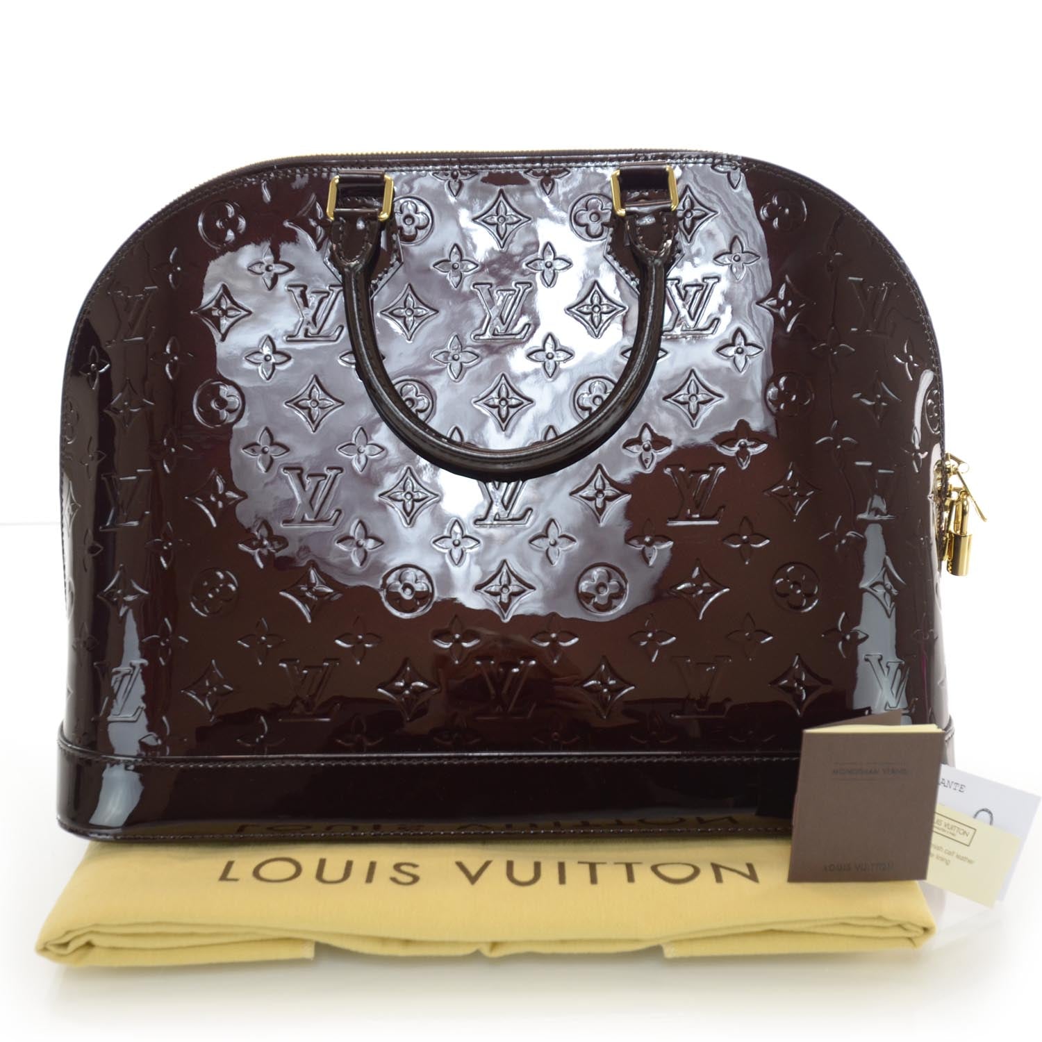 Louis Vuitton Vernis Alma MM Amarante 3 of 7