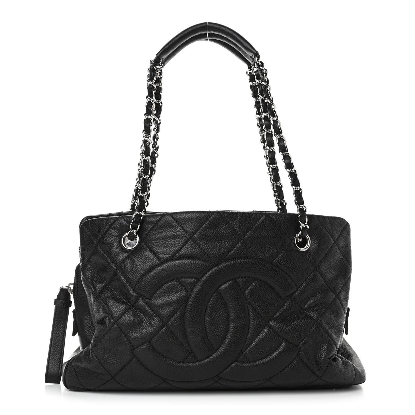 Caviar Quilted Timeless CC Soft Tote Black