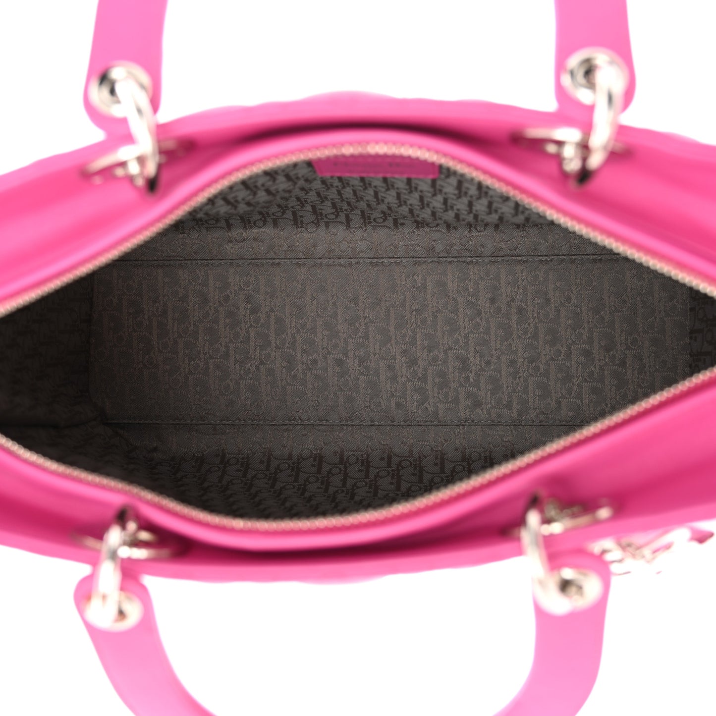 Lambskin Cannage Large Lady Dior Fuchsia Fuchsia